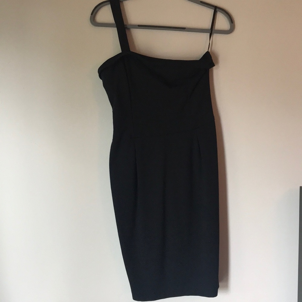 One shoulder little black dress